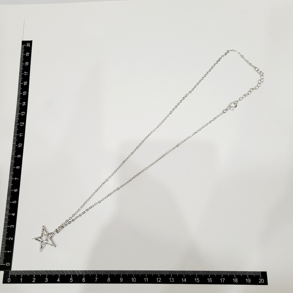 Brand New Silver Double Stars Necklace - Picture 7 of 8